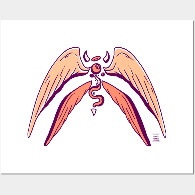 Peach Angel Eye Wall Art by kenallouis